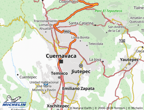 MICHELIN-Landkarte Las Granjas, Jiutepec - ViaMichelin