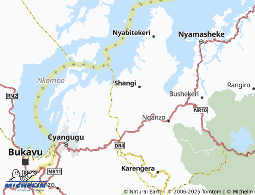 MICHELIN Bushenge map - ViaMichelin
