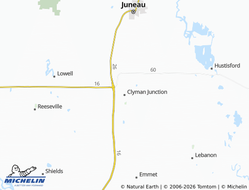 Carte MICHELIN Clyman Junction - ViaMichelin