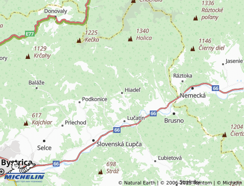 MICHELIN Hiadeľ map - ViaMichelin