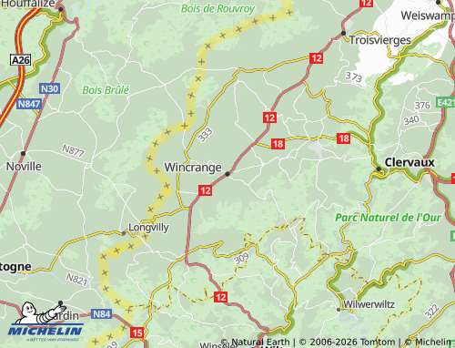 Kaart MICHELIN Wincrange - ViaMichelin