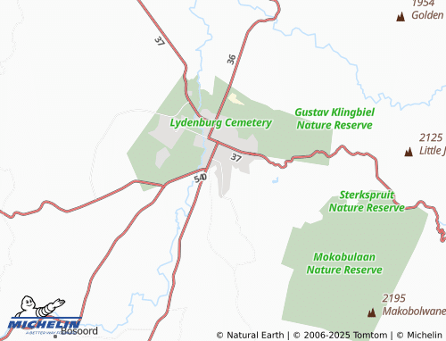 MICHELIN Lydenburg Extension 77 map - ViaMichelin