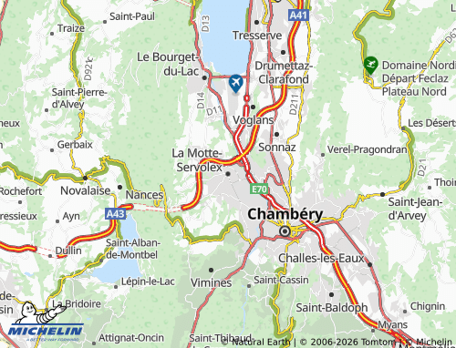 MICHELIN La Motte-Servolex map - ViaMichelin