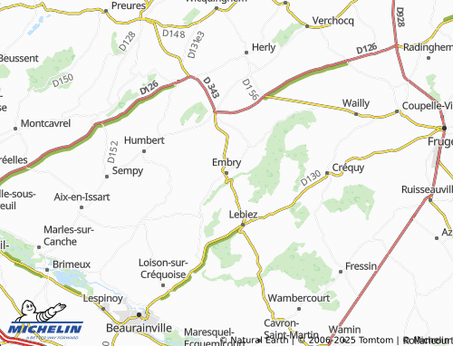 Carte MICHELIN Embry - ViaMichelin