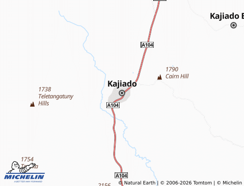 Kaart MICHELIN Kajiado - ViaMichelin