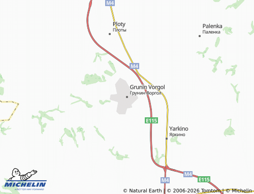 Carte MICHELIN Grunin Vorgol - ViaMichelin