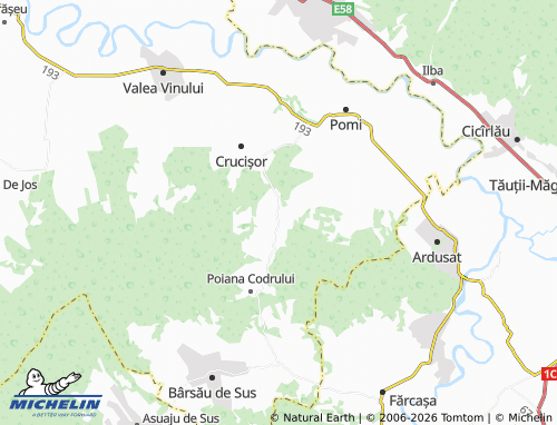 MICHELIN Iegheriște map - ViaMichelin