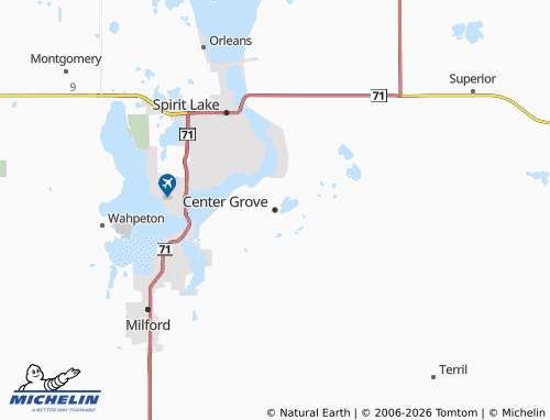 Mappa MICHELIN Center Grove - ViaMichelin