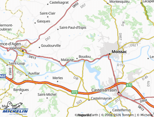 Mappa MICHELIN Boudou - ViaMichelin