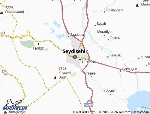 MICHELIN Seydişehir map - ViaMichelin