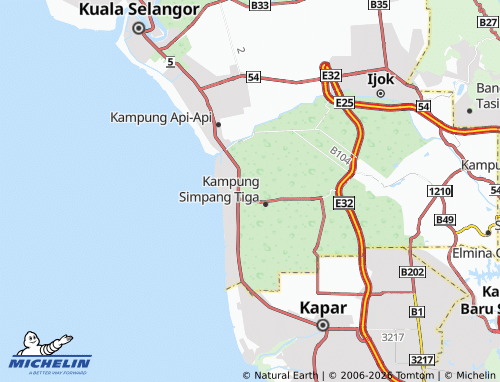 MICHELIN-Landkarte Kampung Jeram - ViaMichelin