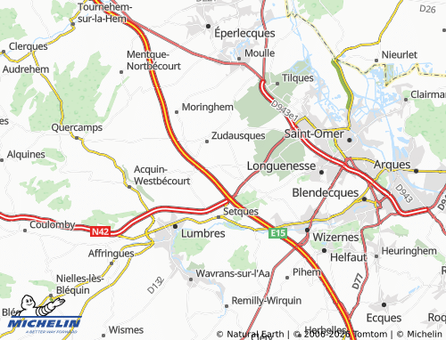 MICHELIN Leulinghem map - ViaMichelin