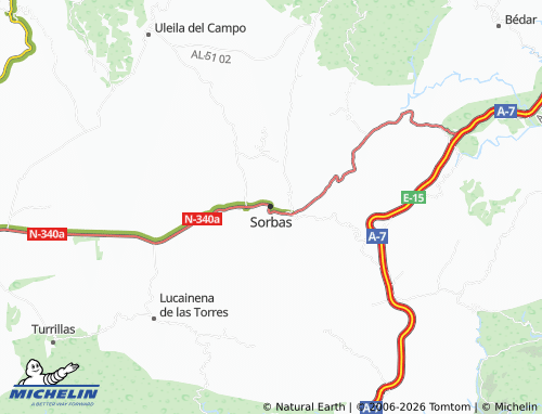 Kaart MICHELIN Sorbas - ViaMichelin