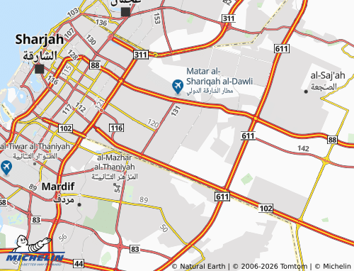 MICHELIN Al Qarrayen 4 map - ViaMichelin