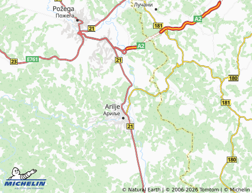 Mapa MICHELIN Grdovići - ViaMichelin