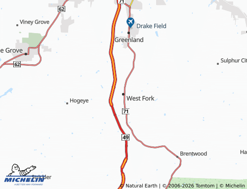 Carte MICHELIN West Fork - ViaMichelin