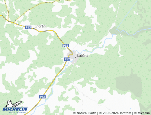 Mapa MICHELIN Lubāna - ViaMichelin