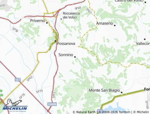 MICHELIN Sonnino map - ViaMichelin