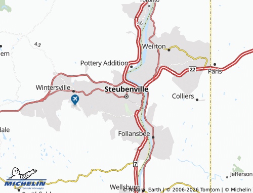 Carte MICHELIN Steubenville - ViaMichelin