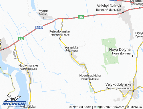 Mapa MICHELIN Yosypivka - ViaMichelin