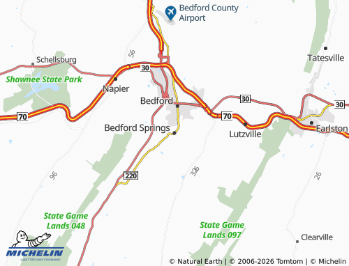 Mappa MICHELIN Bedford Springs - ViaMichelin
