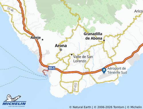 MICHELIN Valle de San Lorenzo map - ViaMichelin