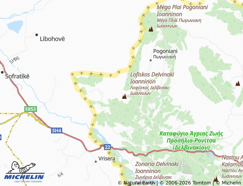 MICHELIN Pontikates map - ViaMichelin