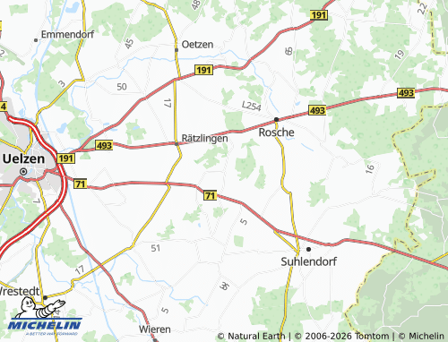 MICHELIN Molbath map - ViaMichelin