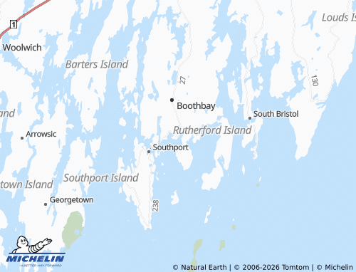 Mappa MICHELIN Boothbay Harbor - ViaMichelin