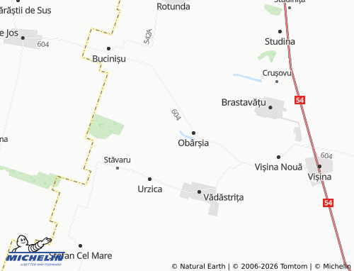 Mapa MICHELIN Obârșia Nouă - ViaMichelin