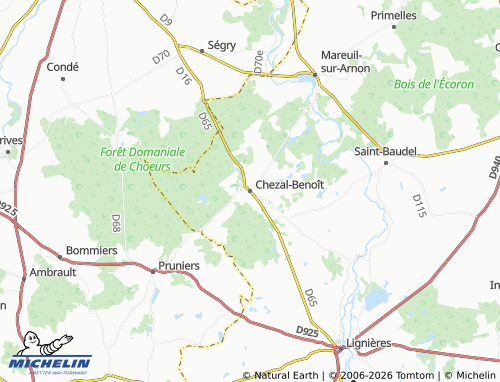 Mappa MICHELIN Chezal-Benoît - ViaMichelin