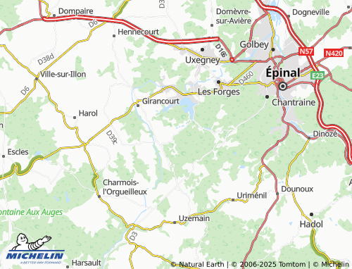 Carte MICHELIN Le Bois de Girancourt - ViaMichelin
