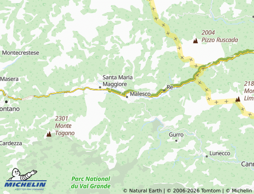 MICHELIN Malesco map - ViaMichelin