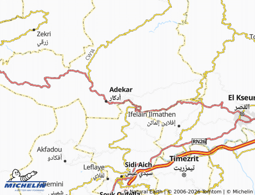 Mapa MICHELIN Tawreert Agheel - ViaMichelin