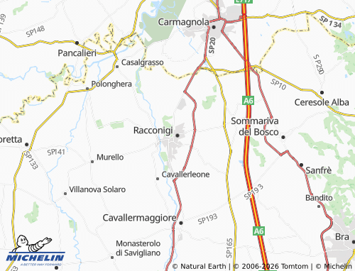 Mapa MICHELIN Racconigi - ViaMichelin