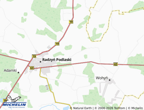 MICHELIN Ustrzesz map - ViaMichelin