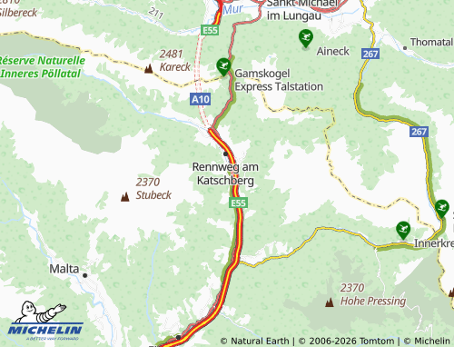 MICHELIN Krangl map - ViaMichelin