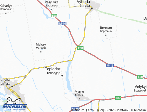 Mapa MICHELIN Shyroka Balka - ViaMichelin