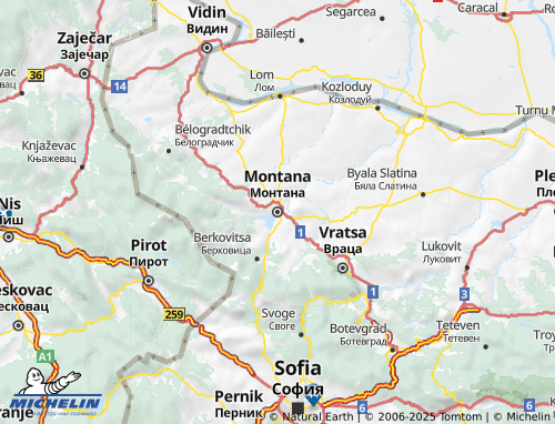 MICHELIN Montana map - ViaMichelin