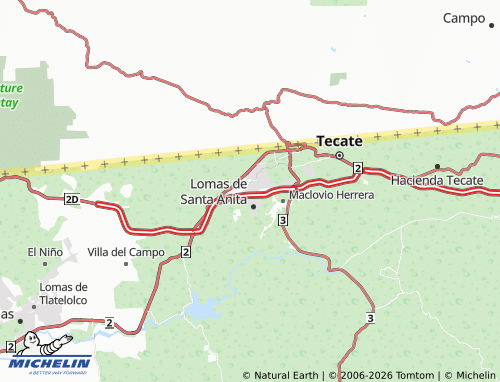 MICHELIN Rincón Tecate map - ViaMichelin