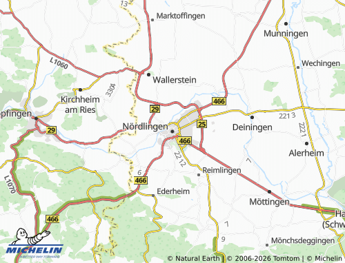 Mappa MICHELIN Nördlingen - ViaMichelin