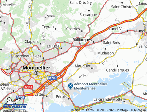 Mapa MICHELIN Saint-Aunès - ViaMichelin