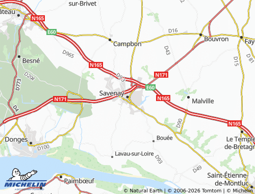 Carte MICHELIN Savenay - ViaMichelin