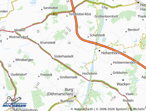 MICHELIN-Landkarte Eggstedt - ViaMichelin