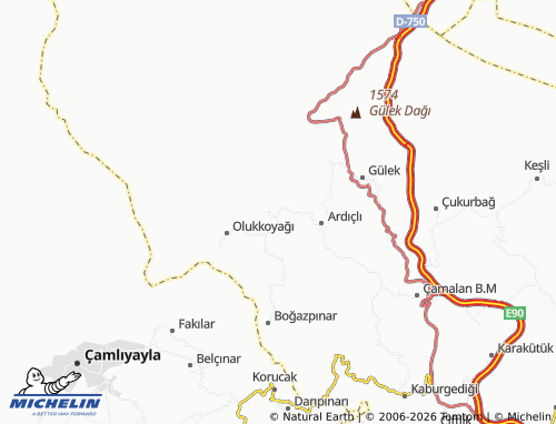 MICHELIN İnköy map - ViaMichelin