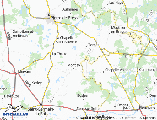 MICHELIN Le Haut de Montjay map - ViaMichelin