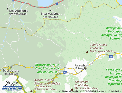 Carte MICHELIN Stanos - ViaMichelin