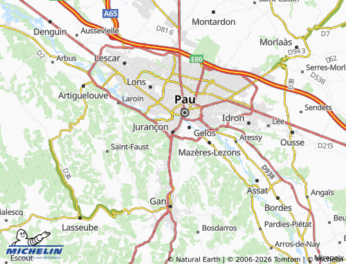 Carte MICHELIN Jurançon - ViaMichelin