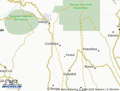 Carte MICHELIN Cordillera - ViaMichelin