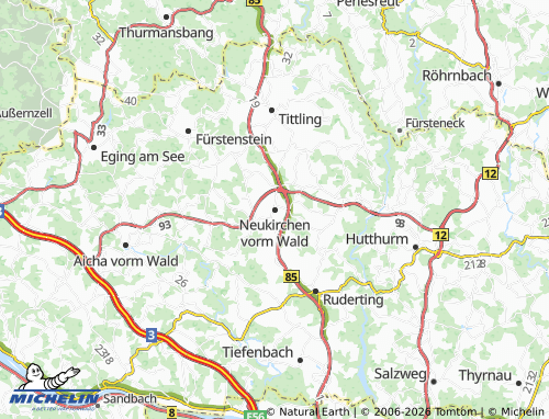 MICHELIN Neukirchen vorm Wald map - ViaMichelin